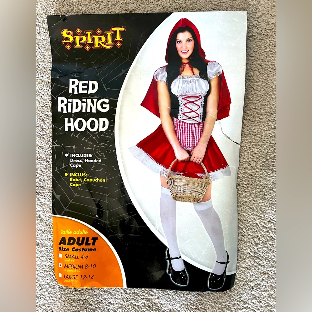 Women’s spirit of Halloween Red Riding Hood costume size: M (8-10)